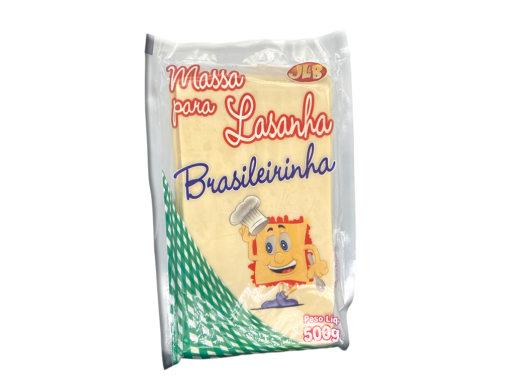 MASSA FRESCA PARA LASANHA BRASILEIRINHA 500 G (CX 12 PCT)